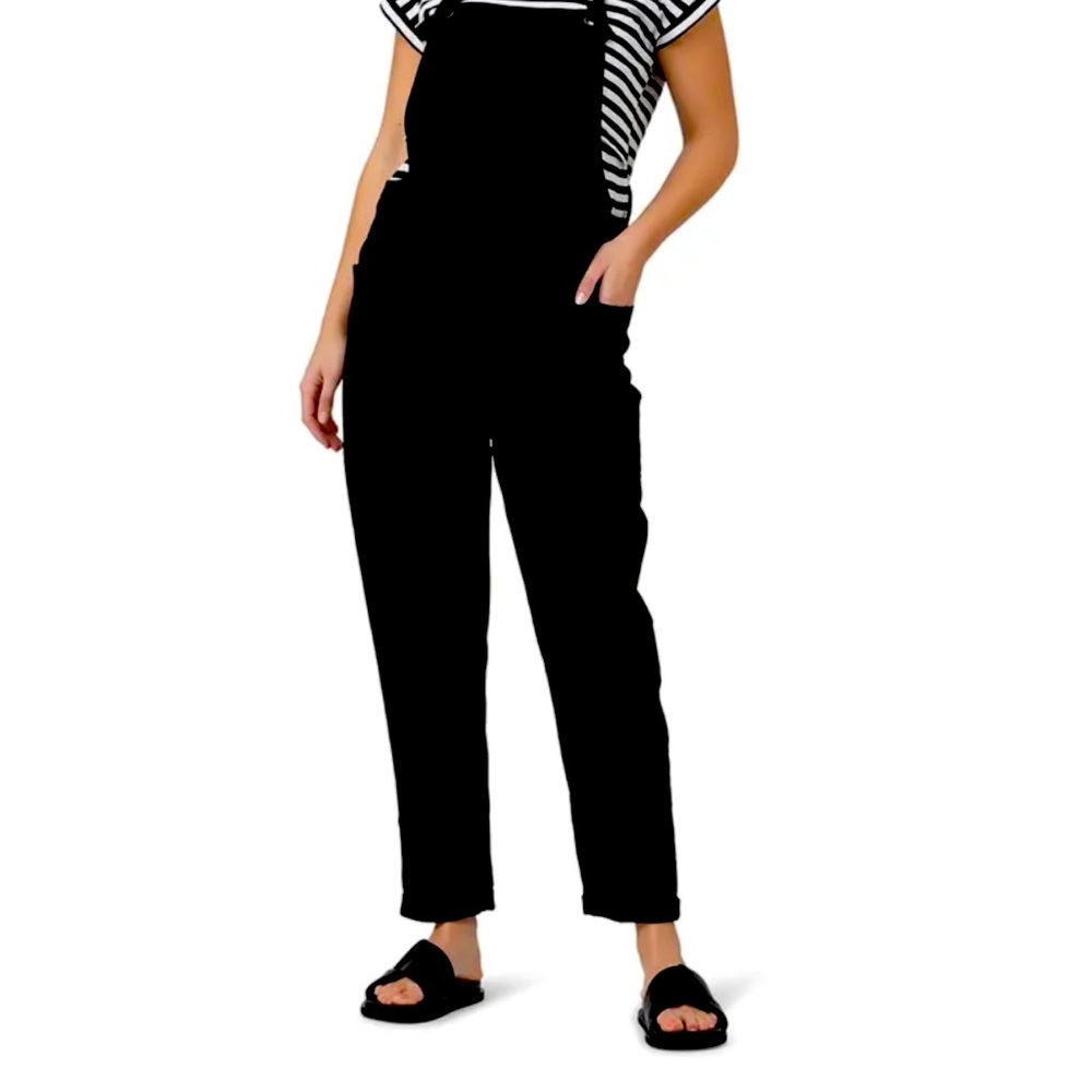 Ripe Poppy Linen Jumpsuit Black XS